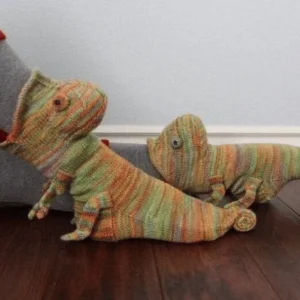 3D Knit Crocodile Socks - Image 3