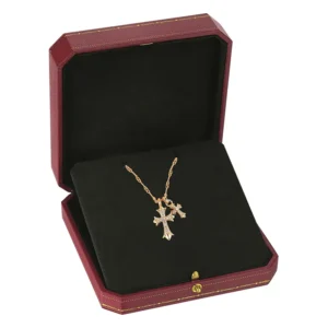 Lymphatic Magnetic Therapy Cross Design Diamond Necklace - Image 19