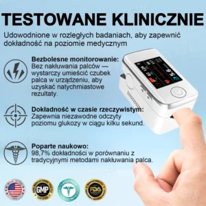 Wyprzedaż Noworoczna- Rabat - 70 % OFF Dokładne urządzenie do pomiaru poziomu glukozy we krwi - Image 3