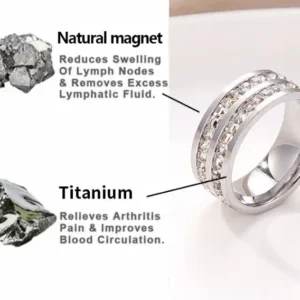 DIYSTAR Lymphatic Magnetic Therapy Diamond Ring - Image 4