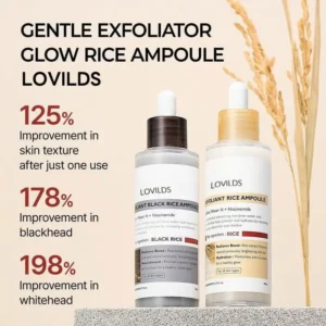 LOVILDS Glow Rice Ampoule Duo - Serums for Brightening Exfoliating and Moisturizing - Image 10
