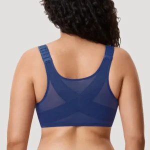 NESLEMY Women's Front Closure BrasPosture Full Coverage Plus Size Underwire - Image 5