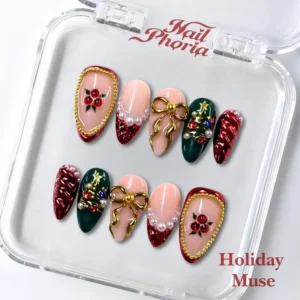 NESLEMY｜Euphoric Holiday Collection | MEGA LIVE 10PCS Handmade Press On Nails - Image 10