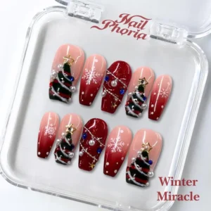 NESLEMY｜Euphoric Holiday Collection | MEGA LIVE 10PCS Handmade Press On Nails - Image 8