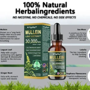 Organic Lung Cleansing Mullein Leaf Extract Drops - Image 11
