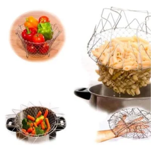 Magical Foldable Stainless Steel Kitchen Basket - Image 5