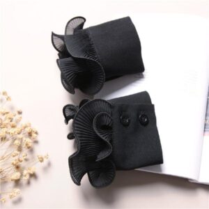 2Pcs/Pair Women Floral Lace Pleated Fake Sleeves - Image 5