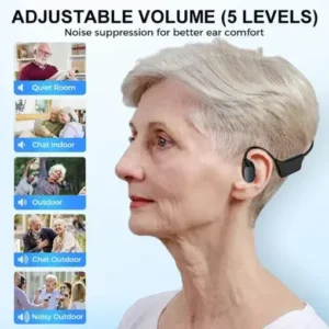 Cougex Bone Conduction Smart Hearing Aid Bluetooth Earphones - Image 2