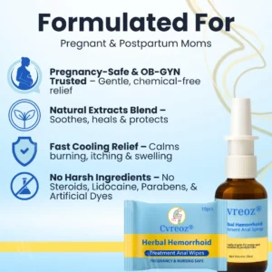 Herbal Hemorrhoid Treatment Anal Spray + Wipes - Image 8