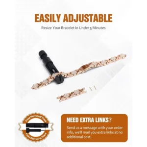 Pure Copper Magnetic Bracelet with 3800 Gauss Effective Magnets Outdoorfun - Image 5