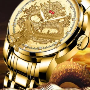 Fashionable Golden Dragon Watch - Image 5