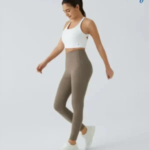 High Waisted Waist Shaping Pocket Shaping Training Leggings - Image 11