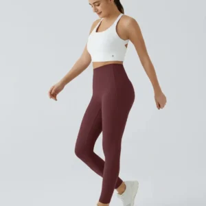 High Waisted Waist Shaping Pocket Shaping Training Leggings - Image 13