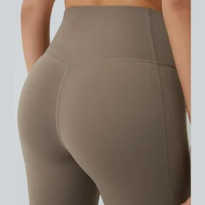 High Waisted Waist Shaping Pocket Shaping Training Leggings - Image 9