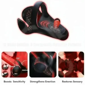 Vibrating Electric Male Masturbation Lock Ring - Image 5