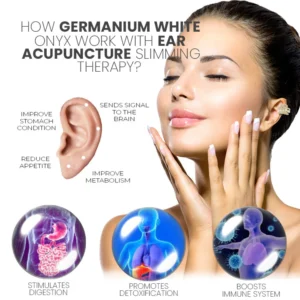 Astennu Lymphvity Auriculotherapy White Onyx EarCuff - Image 3