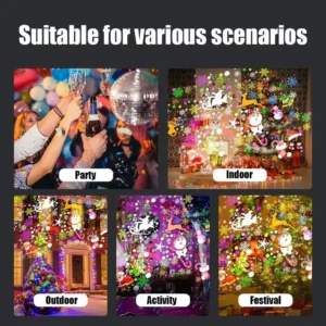 NESLEMY Christmas Projection Lamp 5V/1A with 16 Patterns USB Powered for Home - Image 4