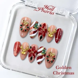 NESLEMY｜Euphoric Holiday Collection | MEGA LIVE 10PCS Handmade Press On Nails - Image 12