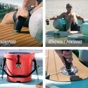 This Giant Curved Inflatable Dock Holds Up To 6 Adults and a Cooler - Image 5