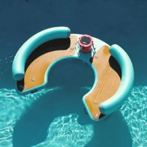 This Giant Curved Inflatable Dock Holds Up To 6 Adults and a Cooler - Image 6