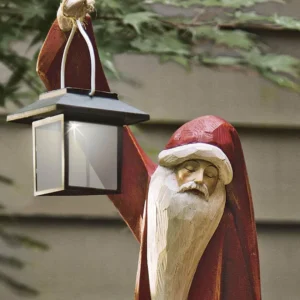 ❄Winter is coming❄ Snowman Sculpture With Solar Lantern - Image 4