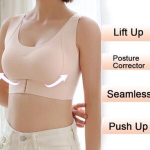 Seamless Front Buckle Support Bra - Image 11
