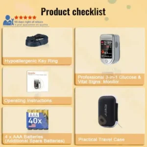 Professional 3in1 Glucose & Vital Signs Monitor - Image 6