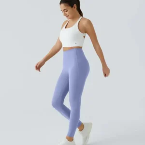High Waisted Waist Shaping Pocket Shaping Training Leggings - Image 13