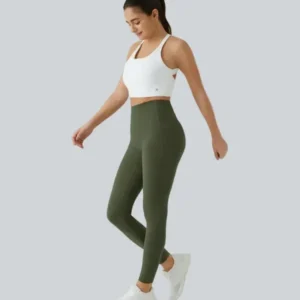 High Waisted Waist Shaping Pocket Shaping Training Leggings - Image 14