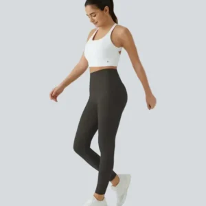 High Waisted Waist Shaping Pocket Shaping Training Leggings - Image 15