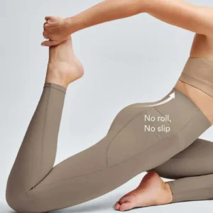 High Waisted Waist Shaping Pocket Shaping Training Leggings - Image 6