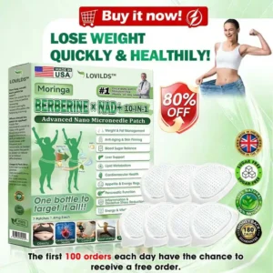 Moringa · Berberine × NAD+ 𝟏𝟎-𝐢𝐧-𝟏 𝐀𝐝𝐯𝐚𝐧𝐜𝐞𝐝 𝐍𝐚𝐧𝐨 𝐌𝐢𝐜𝐫𝐨𝐧𝐞𝐞𝐝𝐥𝐞 𝐏𝐚𝐭𝐜𝐡
