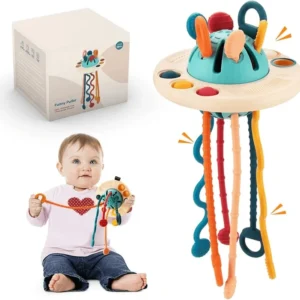 Montessori UFO Silicone Pulling Toy - Image 5