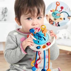 Montessori UFO Silicone Pulling Toy - Image 4