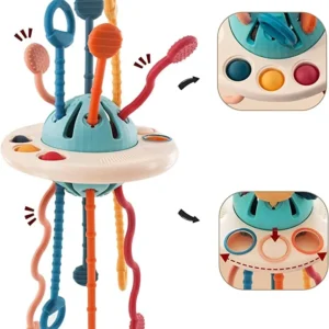 Montessori UFO Silicone Pulling Toy - Image 3