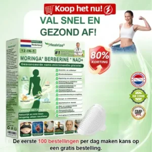 Moringa · Berberine + NAD+ – 12-in-1 Geavanceerde Nano Micronaald Patch