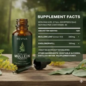 Mullein Leaf & Chlorophyll Drops for Lung Detox & Mucus Cleanse - Image 4