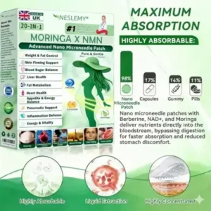 NESLEMY ®𝑴𝒐𝒓𝒊𝒏𝒈𝒂 & 𝑩𝒆𝒓𝒃𝒆𝒓𝒊𝒏𝒆 20-𝑰𝑵-1 𝑨𝒅𝒗𝒂𝒏𝒄𝒆𝒅 𝑵𝒂𝒏𝒐 𝑴𝒊𝒄𝒓𝒐𝒏𝒆𝒆𝒅𝒍𝒆 𝑷𝒂𝒕𝒄𝒉 - Image 2