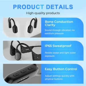 osseous conduction Ergonomic Bone-Vibration Clarity Earphones - Image 9