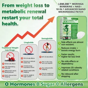 🏆 Best Seller | Moringa Berberine × NAD⁺ 10-in-1 Nano Microneedle Patch - Image 4