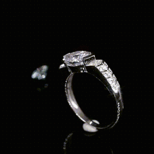 NESLEMY Magnetology Moissanite Diamond Ring