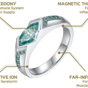 NESLEMY Magnetology Moissanite Diamond Ring - Image 2