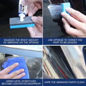 Mayitr 2pc Car Scratch Repair Paint Remover Body Compound Polishing Paste Touch Up Clear Sponge Kit Tool - Image 5