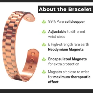 Men's Copper Magnetic Therapy Bracelet - Image 4