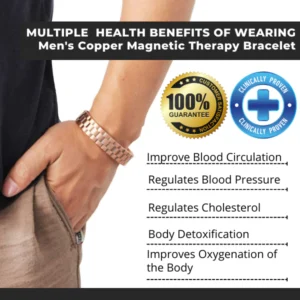 Men's Copper Magnetic Therapy Bracelet - Image 5