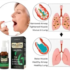 3X Mullein Lung Spray Flush Out Tar Phlegm for Smokers COPD - Image 2