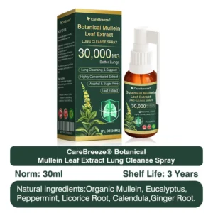 Botanical Mullein Leaf Extract Lung Cleanse Spray - Image 8