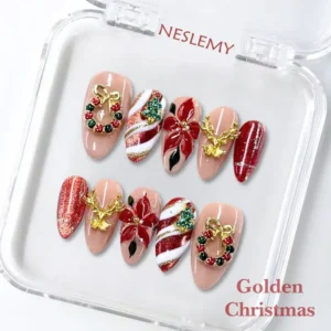 NESLEMY｜Euphoric Holiday Collection | 10PCS Handmade Press On Nails - Image 13