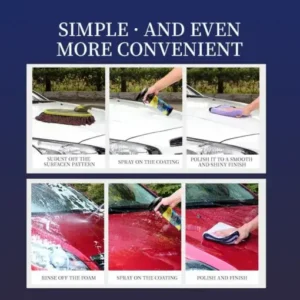 QIAWI Car Nano quick-coat-Advanced Automobile Quick-acting Coating Agent With Dust -Proof and Glazing Effects -Long Lasting Car Showroom gloss that LASTS 350ml - Image 5