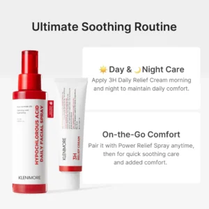 KLENIMORE 3H Daily Relief Cream - Guaiazulene & Centella Soothing Moisturizer for Sensitive Skin - Image 6